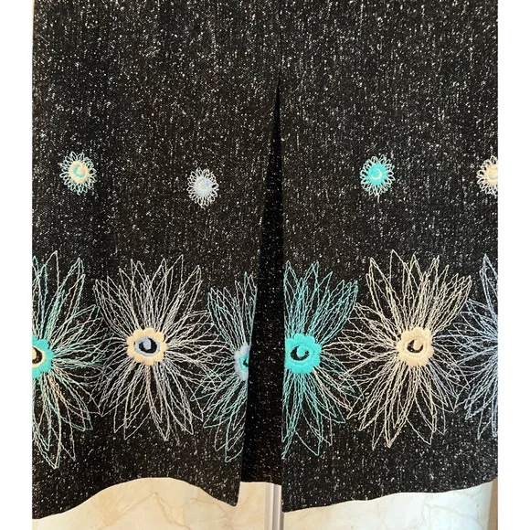 Anthropologie Beth Bowley Floral Embroidered Skirt -2 - Picture 4 of 10